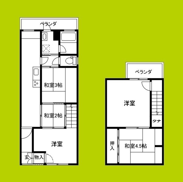 福島戸建貸家 間取り