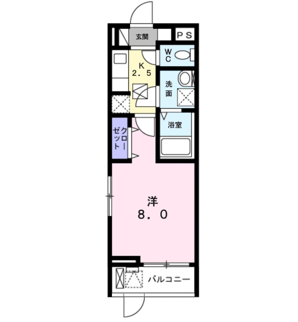 ハイツ　ユベーレン 間取り