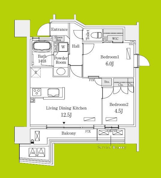 STANDZ四天王寺前夕陽丘 間取り