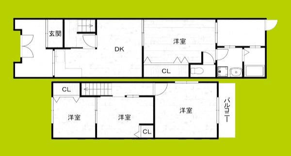 西今川1貸家 間取り