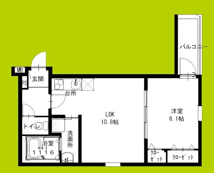 フジパレス西湊Ⅲ番館 間取り
