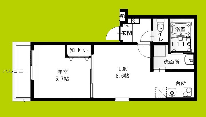 フジパレス西湊Ⅱ番館 間取り