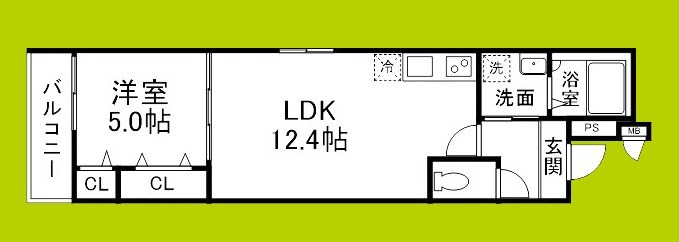 フジパレス今川公園Ⅴ番館 間取り