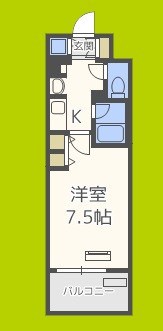 ジュネーゼグラン心斎橋東 間取り