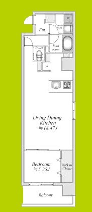 GLAM　STELLA松屋町  間取り