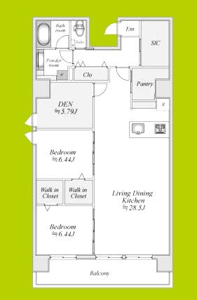 GLAM　STELLA松屋町  間取り