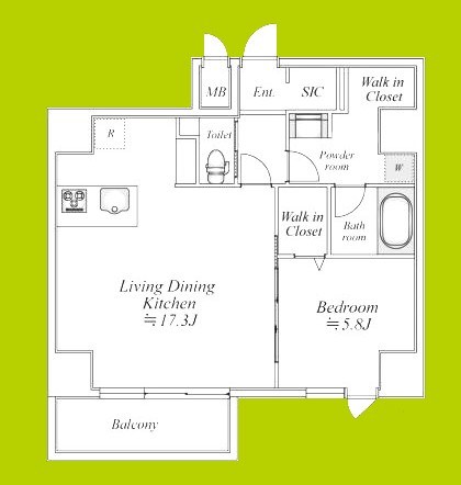 GLAM　STELLA松屋町  間取り