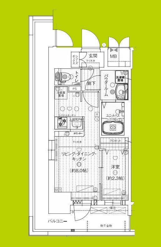 ソルテラスOSAKA千里丘駅前 間取り