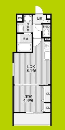 CASA　CALMA東中浜 間取り図
