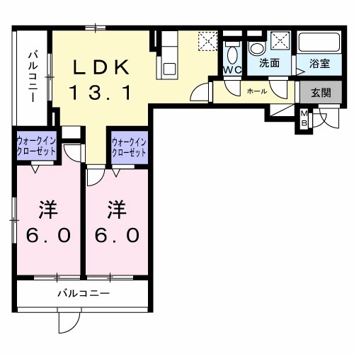 ロイヤルメゾン北巽　Ⅰ 間取り