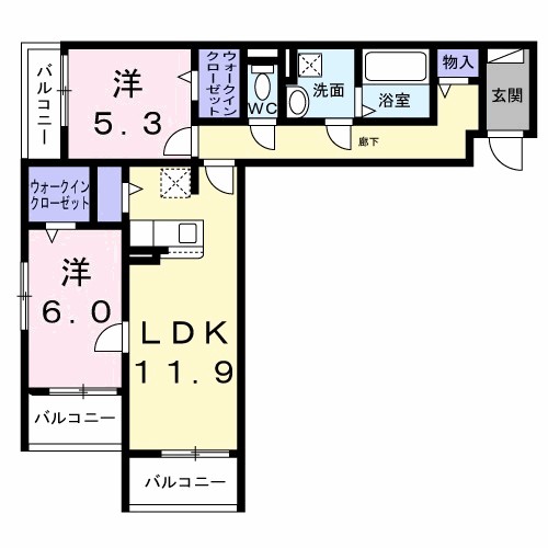 山城町４丁目アパート 間取り