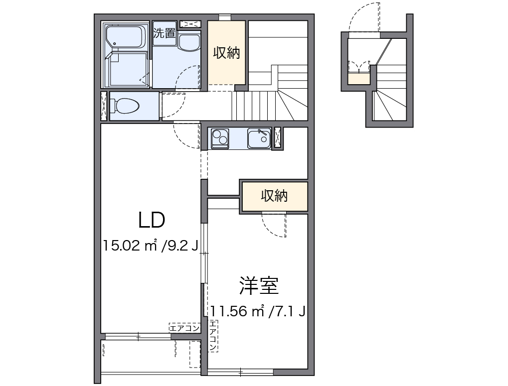 クレイノマルイチ曙川 間取り