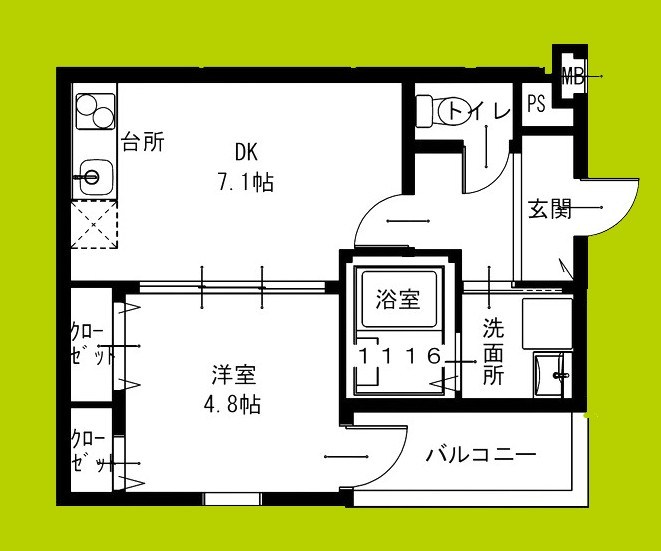フジパレスあびこ駅北Ⅱ番館 間取り