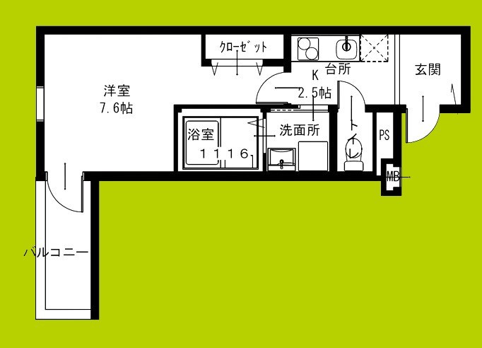 フジパレスあびこ駅北Ⅱ番館 間取り