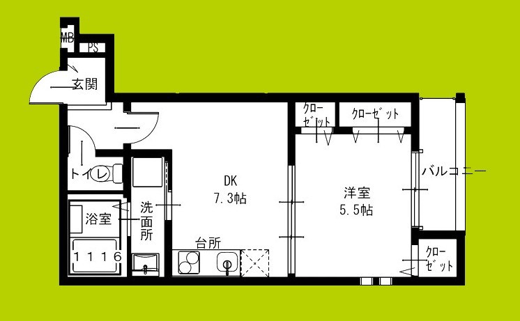 フジパレスあびこ駅北Ⅱ番館 間取り
