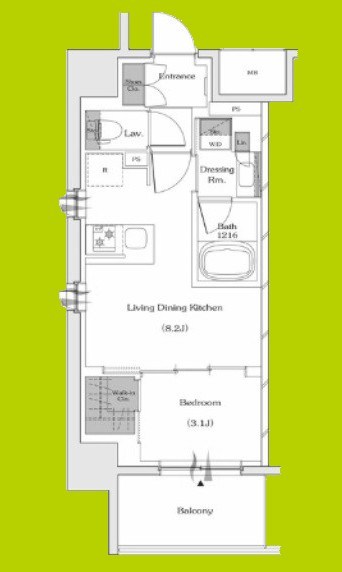 ザ・パークハビオ谷町六丁目テラス 間取り