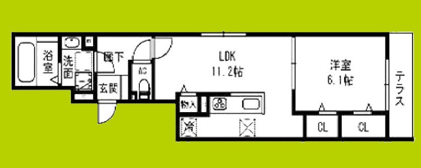 D-room緑橋 間取り