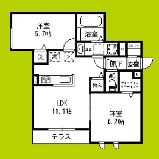 D-room緑橋 間取り