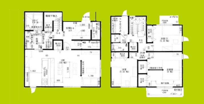 生江寺西貸家 間取り