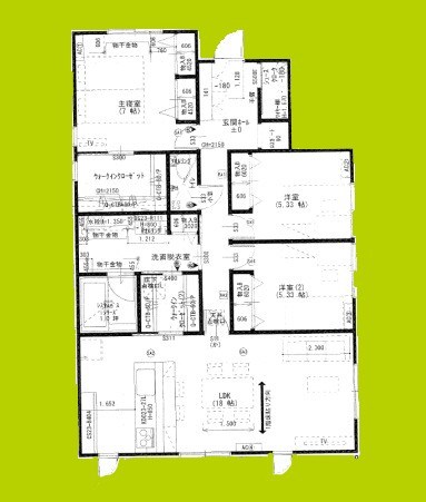 生江2寺西貸家 間取り