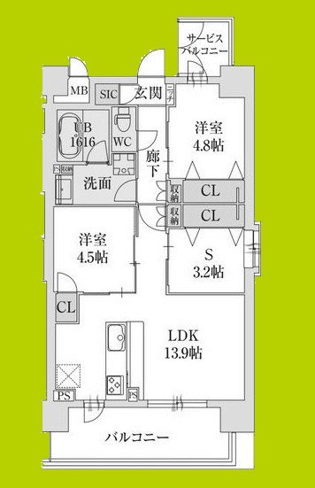 スプランディッド難波Ⅶ 間取り