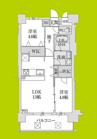 スプランディッド難波Ⅶ 間取り