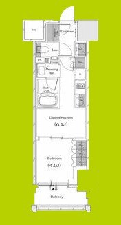 ザ・パークハビオ谷町六丁目クロス 間取り