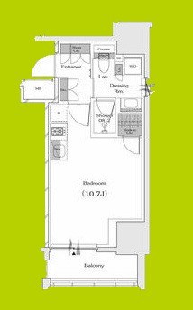 ザ・パークハビオ谷町六丁目クロス 間取り
