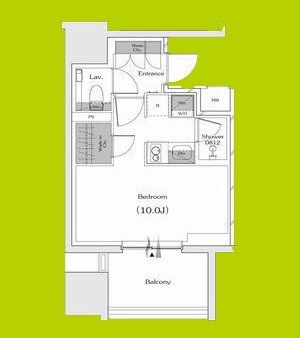 ザ・パークハビオ谷町六丁目クロス 間取り