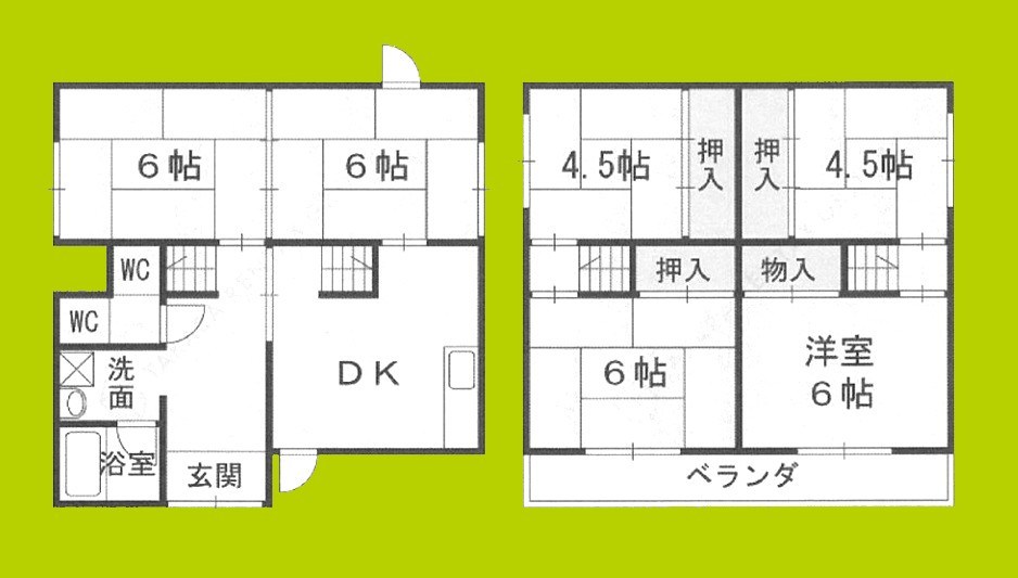 諸口１丁目貸家 間取り