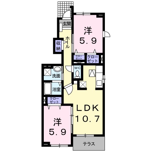プラティーク　南楠葉 間取り