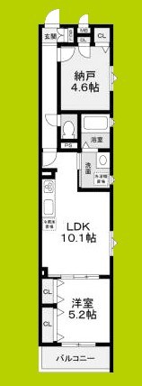 フォレストクリエオーレ枚岡壱番館 間取り