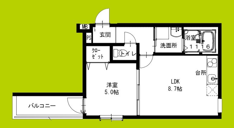 フジパレス鴻池新田Ⅰ番館 間取り