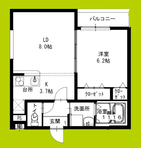 フジパレス堺北長尾Ⅲ番館 間取り