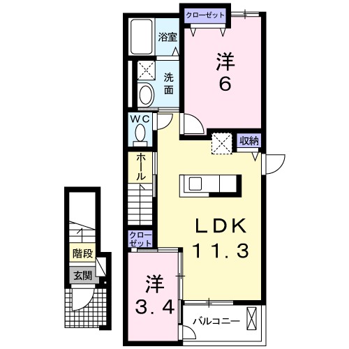 メゾン　ド　ソレイユ 間取り