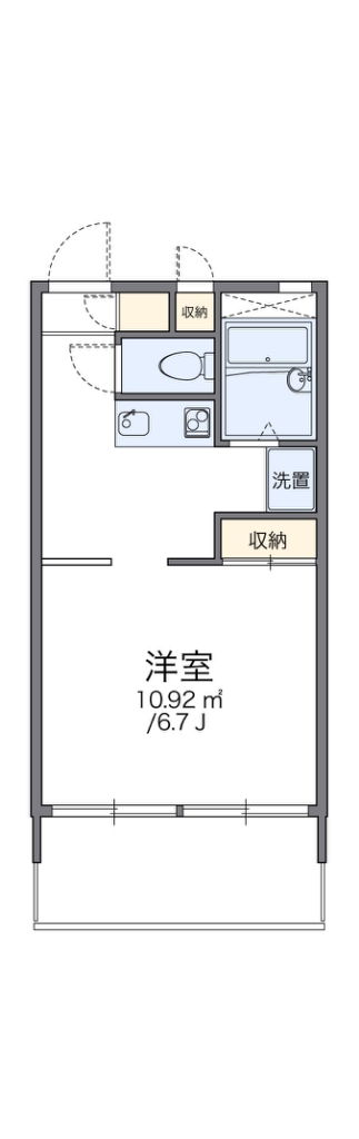 レオパレスルナⅠ 間取り
