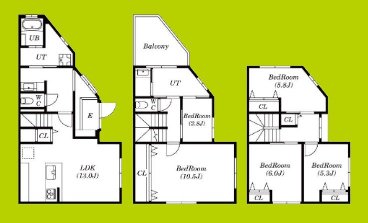 福島区福島3丁目戸建 間取り