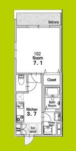 プロスパーコート北加賀屋Ⅰ 間取り