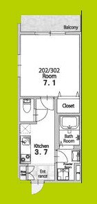 プロスパーコート北加賀屋Ⅰ 間取り