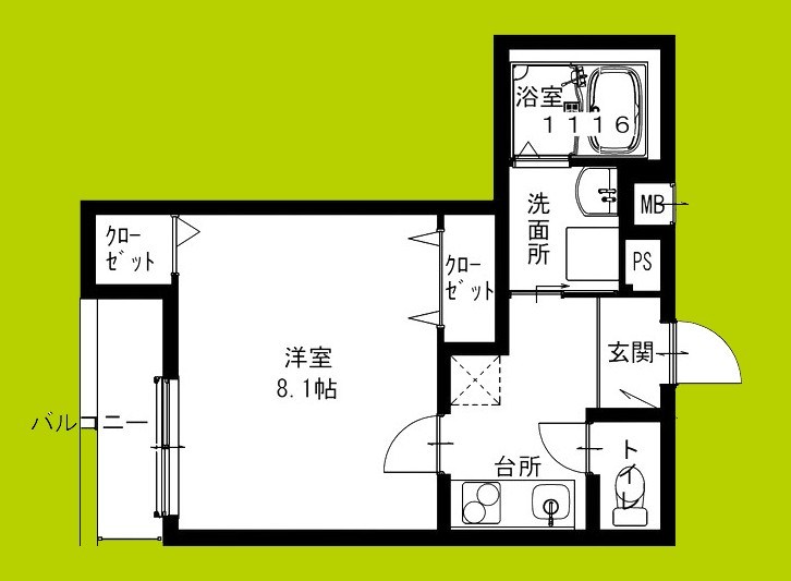 フジパレス今川公園東Ⅴ番館 間取り図