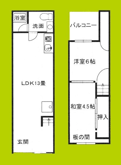 南恩加島連棟長屋 間取り