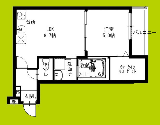 フジパレス瓜生堂Ⅲ番館 間取り