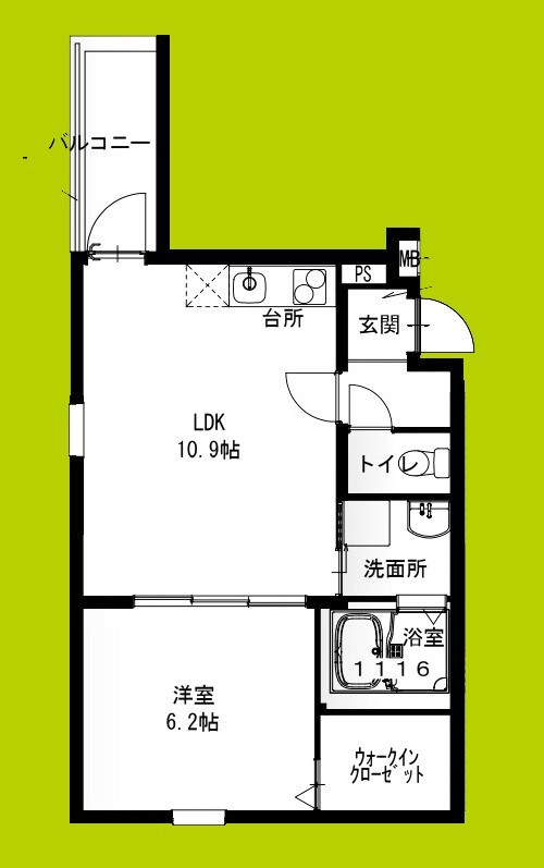 フジパレス花園中央公園南Ⅰ番館 間取り