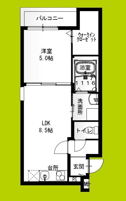 フジパレス花園中央公園南Ⅰ番館 間取り