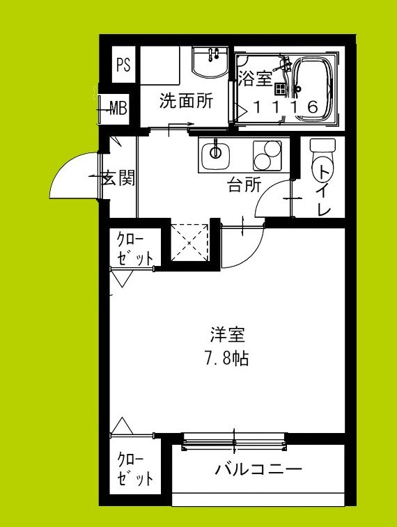 フジパレス今川公園東Ⅲ番館 間取り図