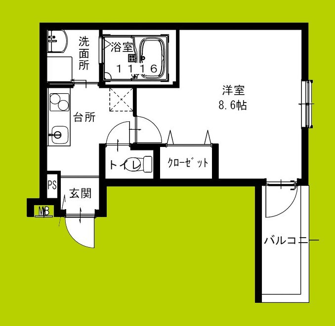 フジパレス今川公園東Ⅲ番館 間取り図