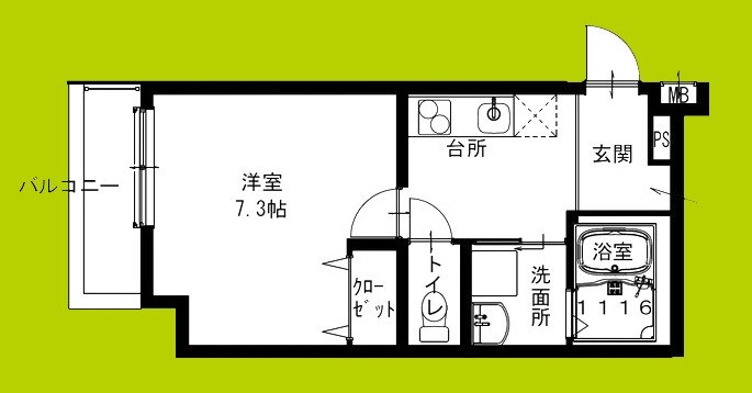 フジパレス今川公園東Ⅴ番館 間取り図