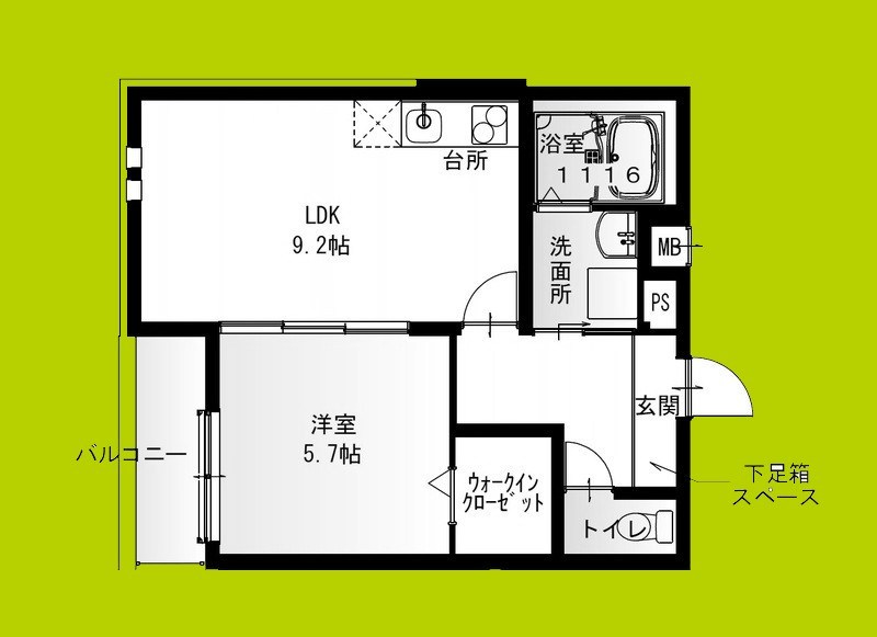 フジパレス今川公園東Ⅴ番館 間取り図