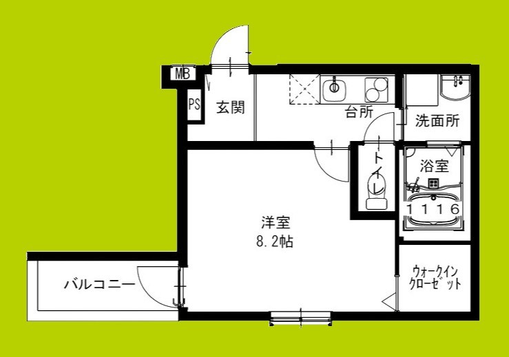 フジパレス今川公園東Ⅴ番館 間取り図