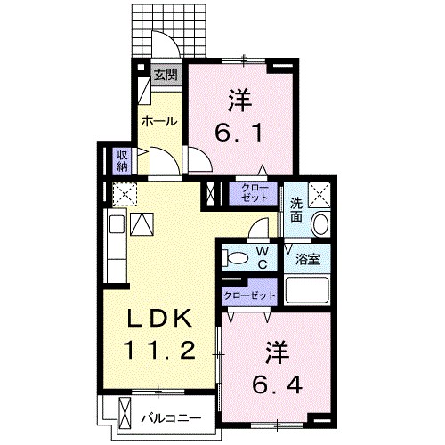 穴師台ハイツ 間取り